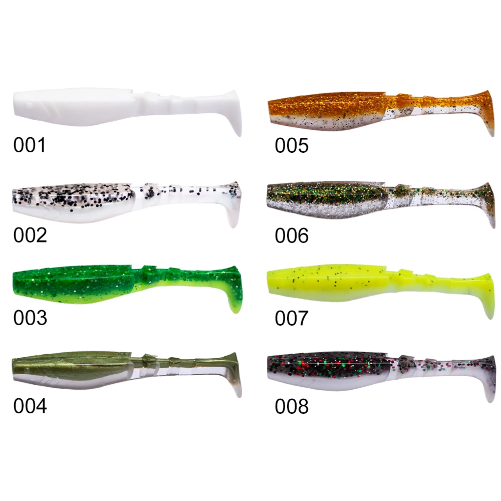hunt house easy shiner shad 5pcs/bag T-tail 5.5cm/8.5cm soft plastic lure relax shark for bass perch silicone leurre souple