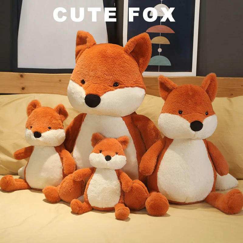 

Cute Plush Fox Toy Pillow 35cm 50cm 70cm 90cm Big Size Stuffed Animal Fox Soft Doll Kids Toys Birthday Gift for Children