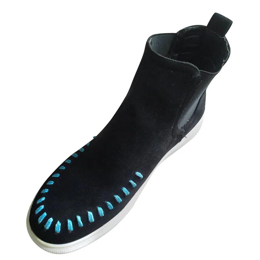 Женская повседневная обувь на плоской подошве с круглым носком Кроссовки без