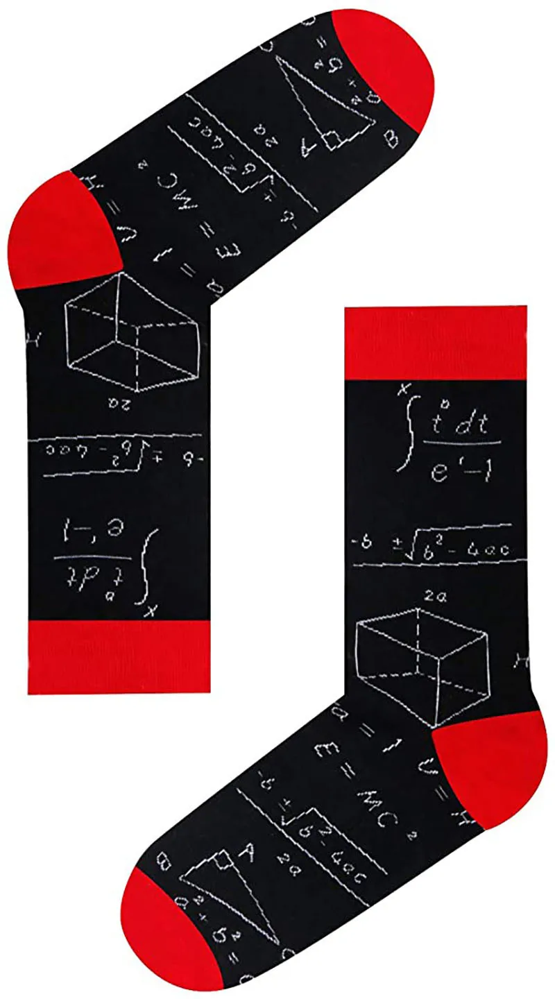 Оптовая цена мужские носки с математической формулой осенне-зимние хлопковые