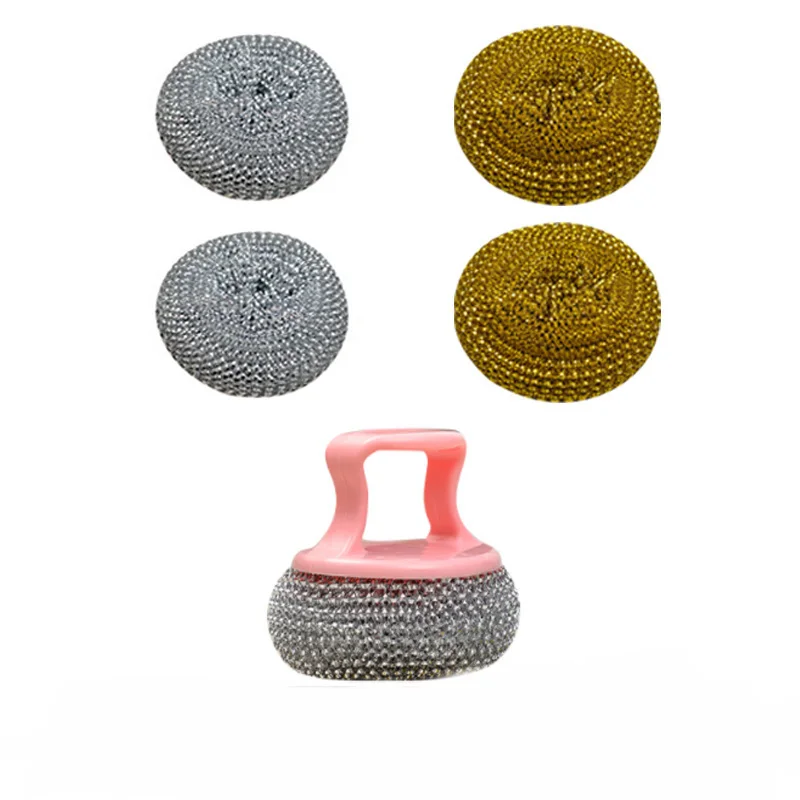 Щетка для чистки посуды из нержавеющей стали с шариком стальной проволоки