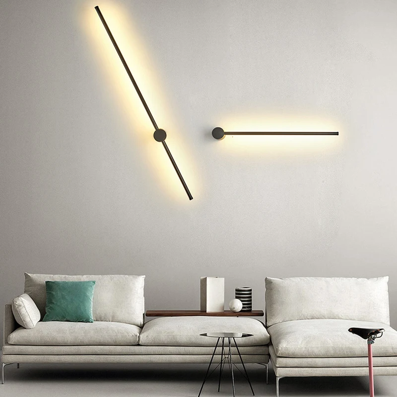 Modern Line LED Wall Lights Nordic Bedroom Living Room wall lamp TV background light Fixtures