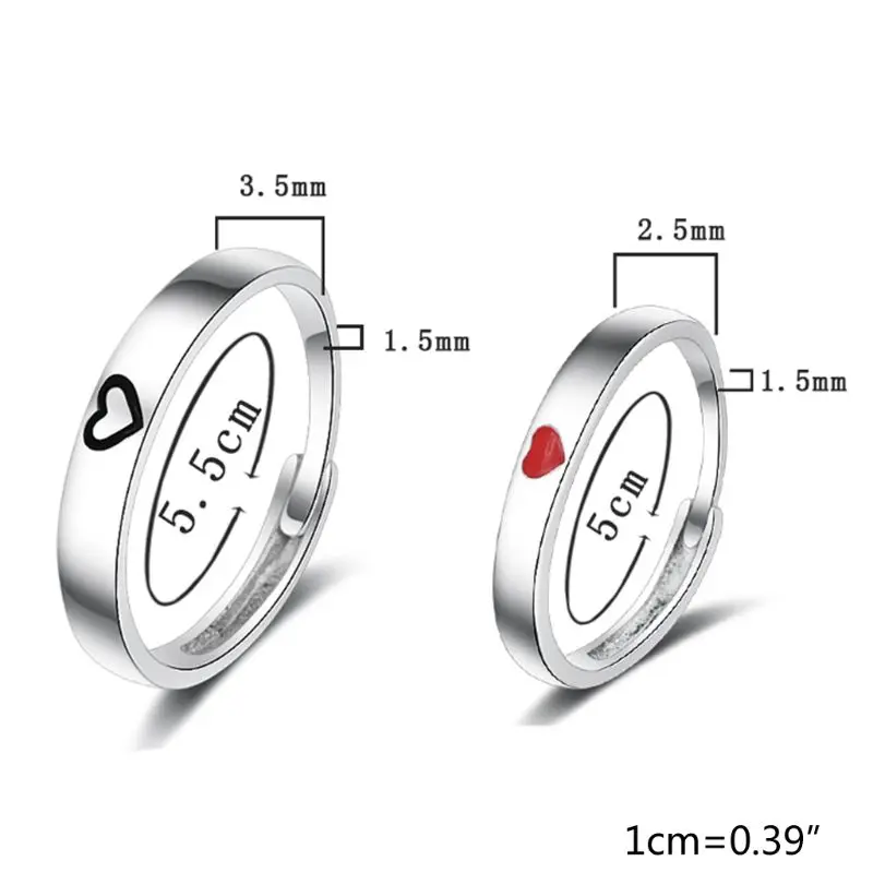 Кольцо для пары в форме сердца модное мужское и женское кольцо обручальное