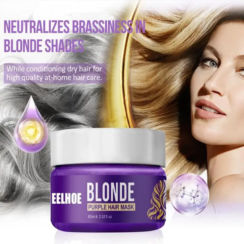 60 мл без желтого шампуня пурпурный шампунь Тонер для удаления антибликового
