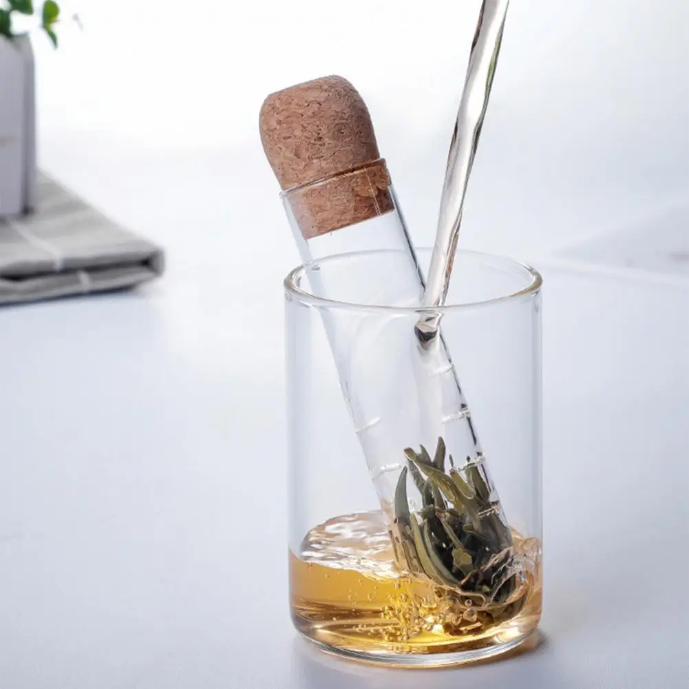 

New Tea Strainer Heat-resistant Cold Resistant High Borosilicate Glass Equal Gap Transparent Glass Tea Tube Tea Maker Filter
