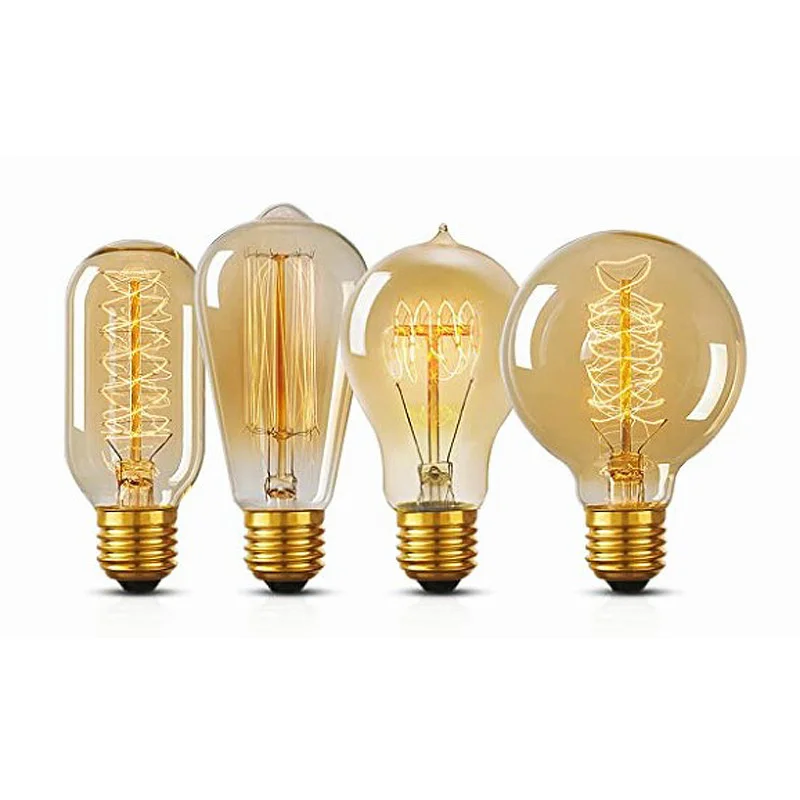 

LED Filament Bulb E27 Retro Edison Lamp Bulbs 220V 40WVintage Candle Light Dimmable Globe Ampoule Lighting Home Garden Decor