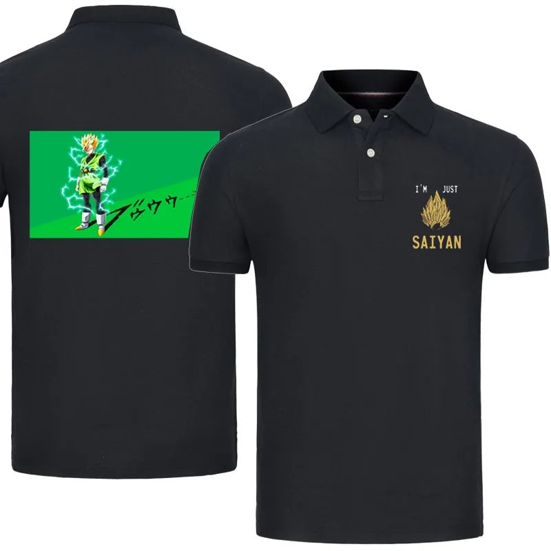 

Anime Cosplay Casual Polo Shirts Men Funny Print Black Cotton Short Sleeve Mens Designer Polos Homme XXXL Poloshirt Fashion