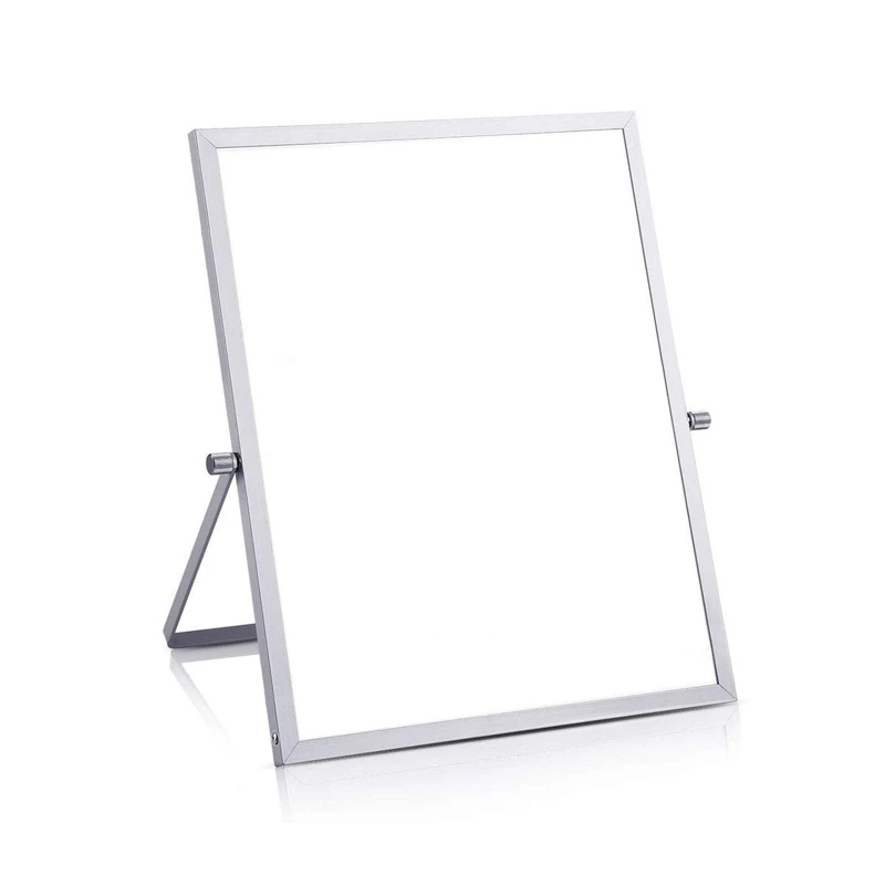 

Small Magnetic White Board for Desk 10\"X10\" Double-Sided Desktop Tabletop Board