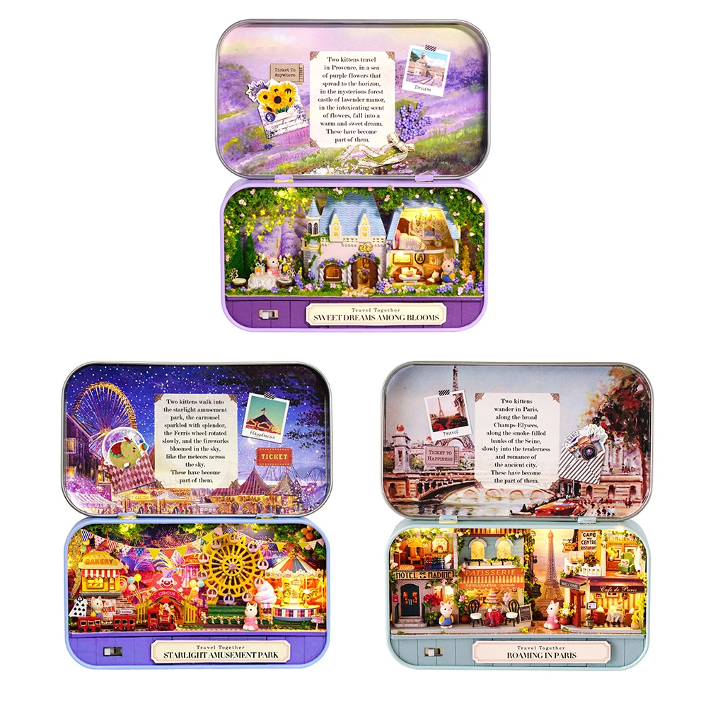 

Box Theatre Dollhouse Furniture Miniature Toy DIY Miniatures Doll House Furnitures Casa Toys for Children Birthday Gift Q4