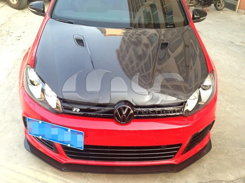 Автомобильный Стайлинг капот из углеродного волокна подходит для 2010 2012 GOLF MK6 GT R20