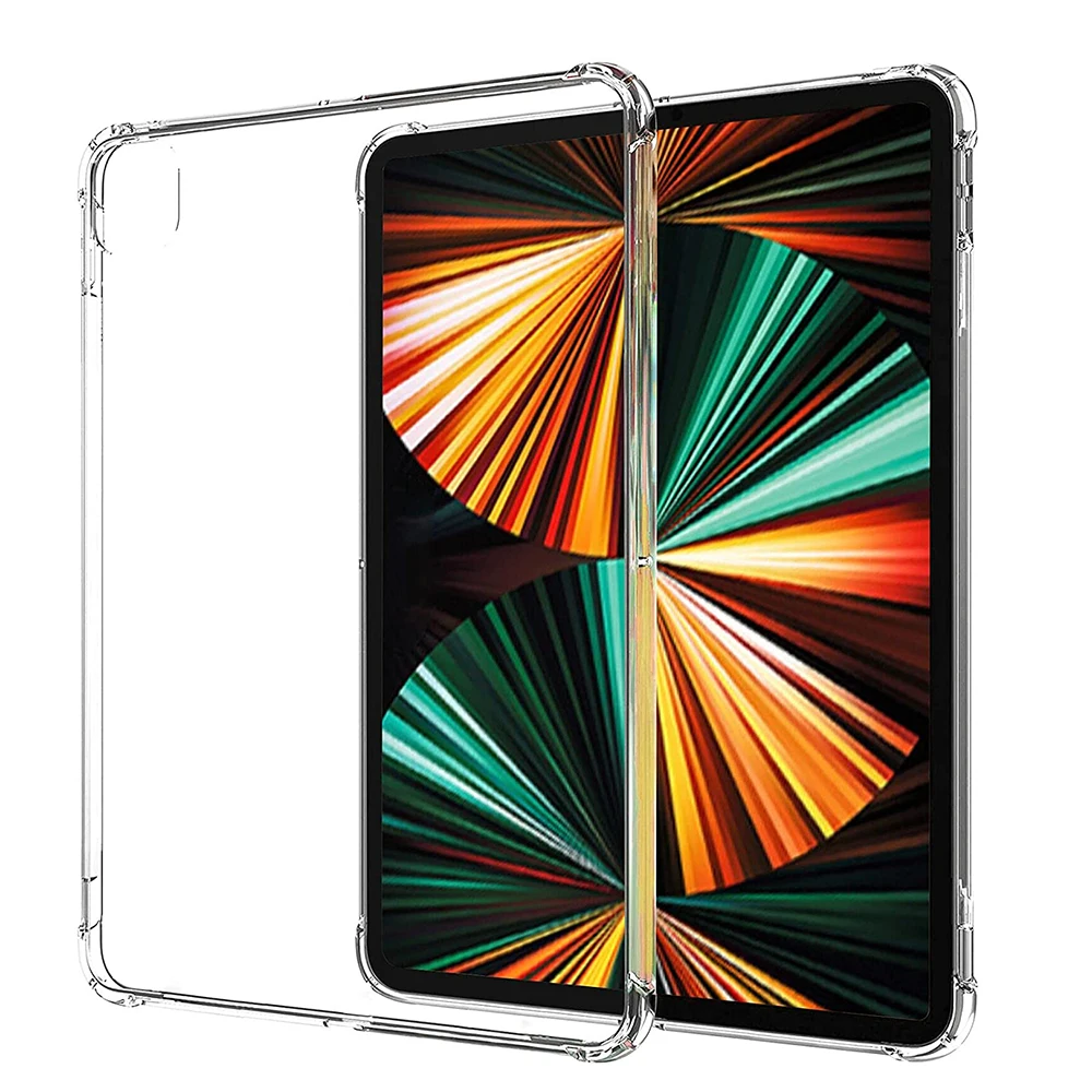 

Прозрачный чехол из ТПУ для iPad Pro 11 12,9 2018 2020 2021 A2069 A2229, противоударный силиконовый прозрачный защитный чехол, тонкая задняя крышка