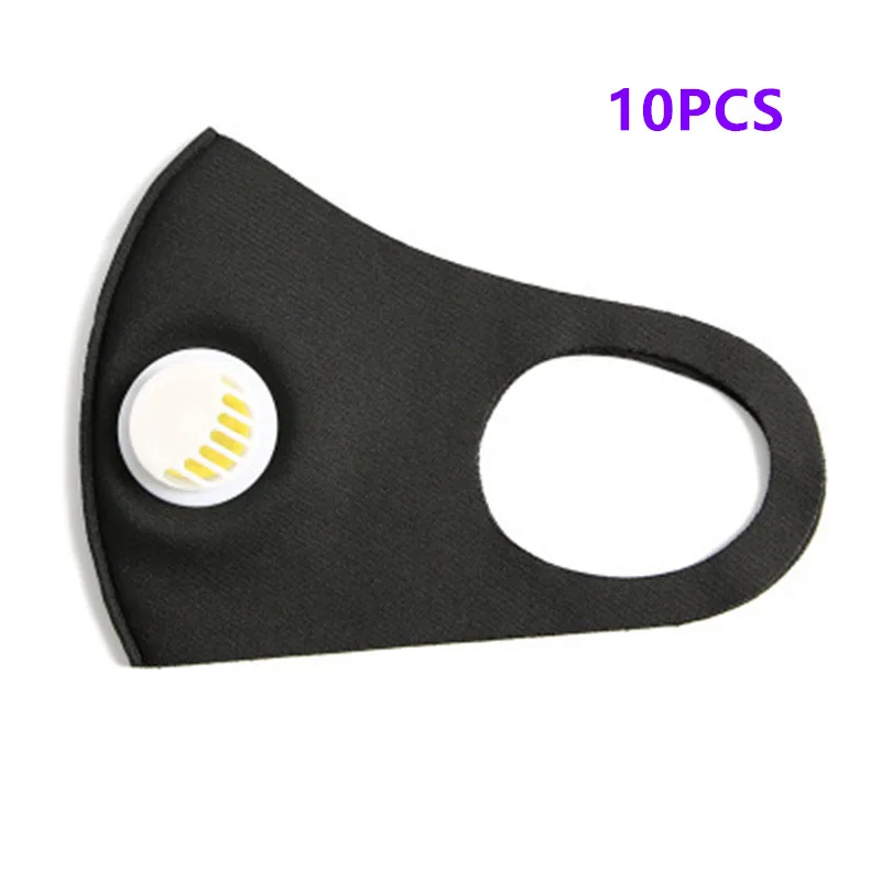 

10pcs Adult Face Mask Black Mouth Mask Reusable Mask Washable Mascarillas Face Shield Masque Facial Mask