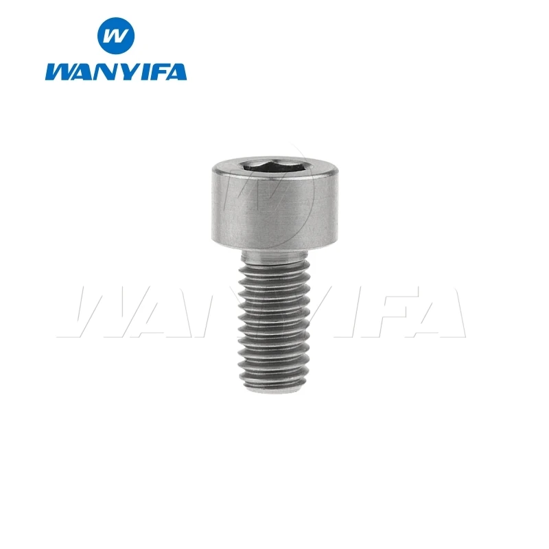 M5x10 Titanium Wanyifa M5x10 12, 16, 18, 20, 25 30 35, 40 45 50 55 60 мм шестигранный ключ клеймо Винт С Титановым болтом для Велосипедный вынос руля велосипеда части - Цвет: M5x10 Titanium