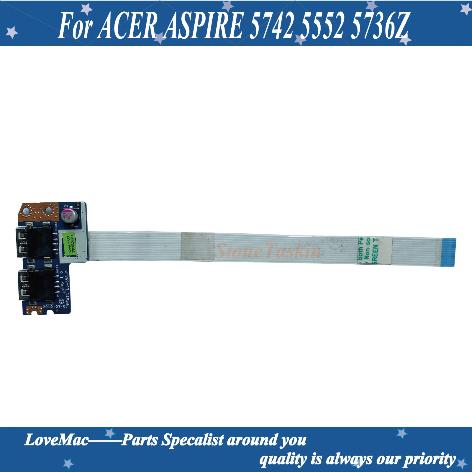 PEW71 LS 6581P для ноутбука ACER ASPIRE 5742 5552 5736Z 5733 5335 5336 5253 5250 ноутбук плата USB с кабелем 100%