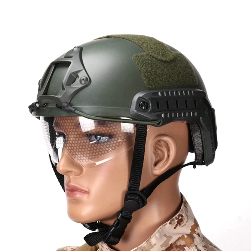 Открытый Emerson Быстрый Пейнтбол страйкбол базовый шлем с защитными очками военный