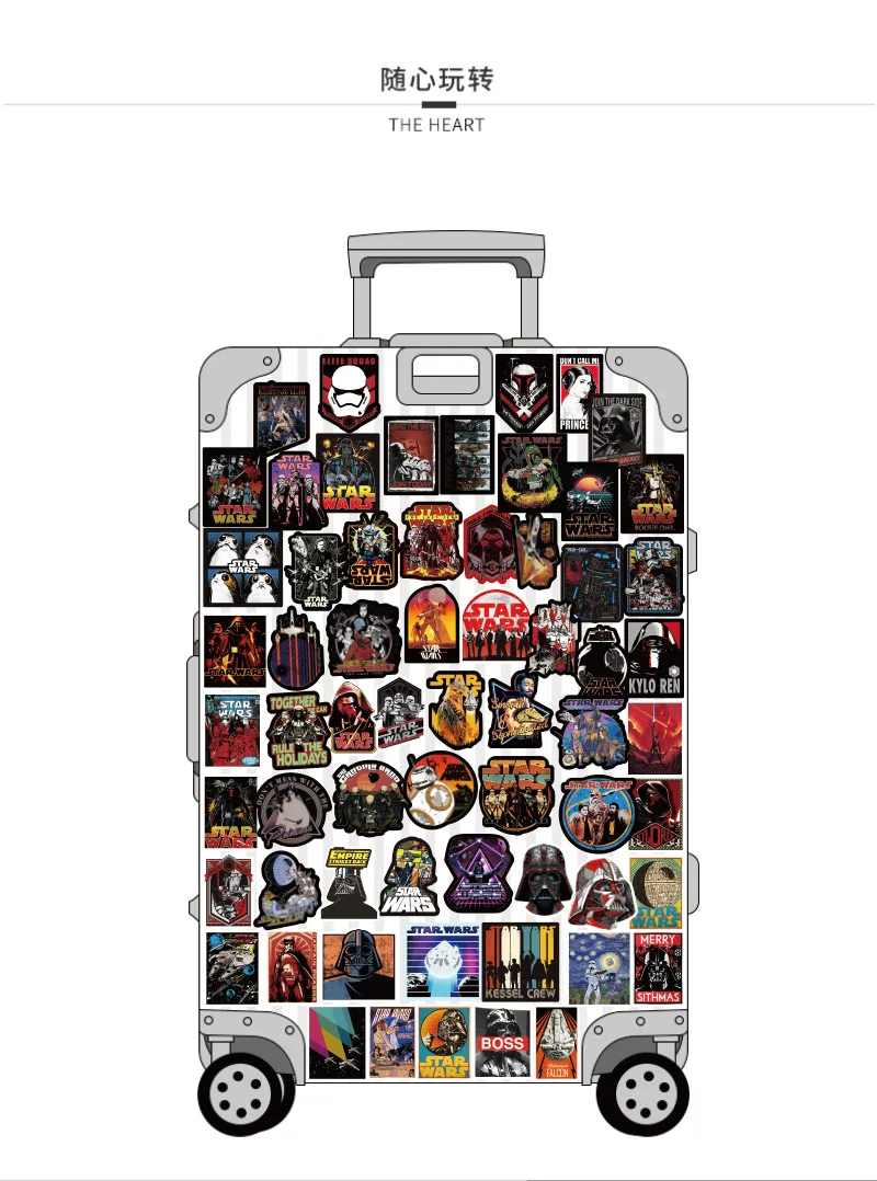 108 Star Wars superhero stickers waterproof suitcase notebook scooter explosive stickers