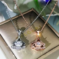 new stylish female s925 pendant necklace for party silver color rose gold statement women jewelry drop shipping items