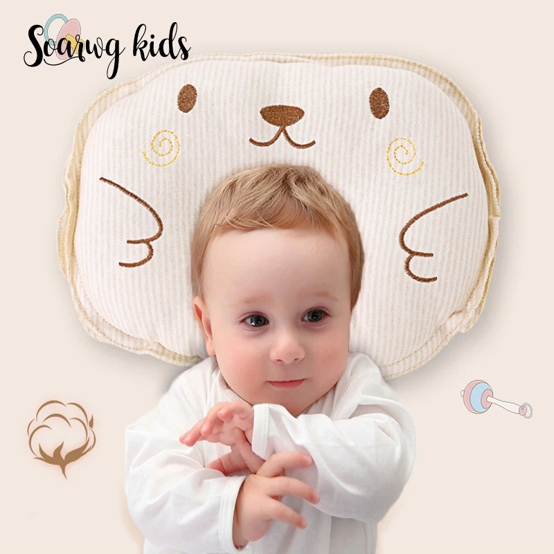 

Soarwg kids Baby Pillow Newborn Head Sleeping Anti-rollover Shaping Infant Baby Nursing Pillow Soft and Easy to Roll Baby Pillow