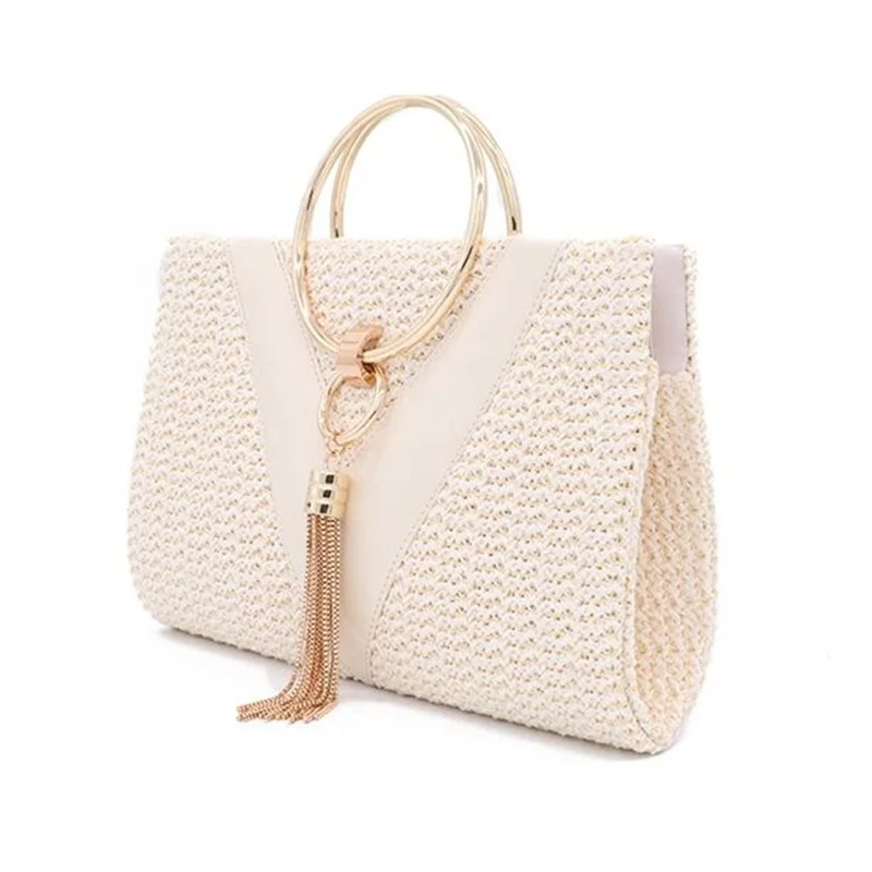

2021 Handbags with Metal Handle Tassel Clutch Chain Shoulder Purses Design for Lady Wedding Party LEMEI Womens Evening Bags
