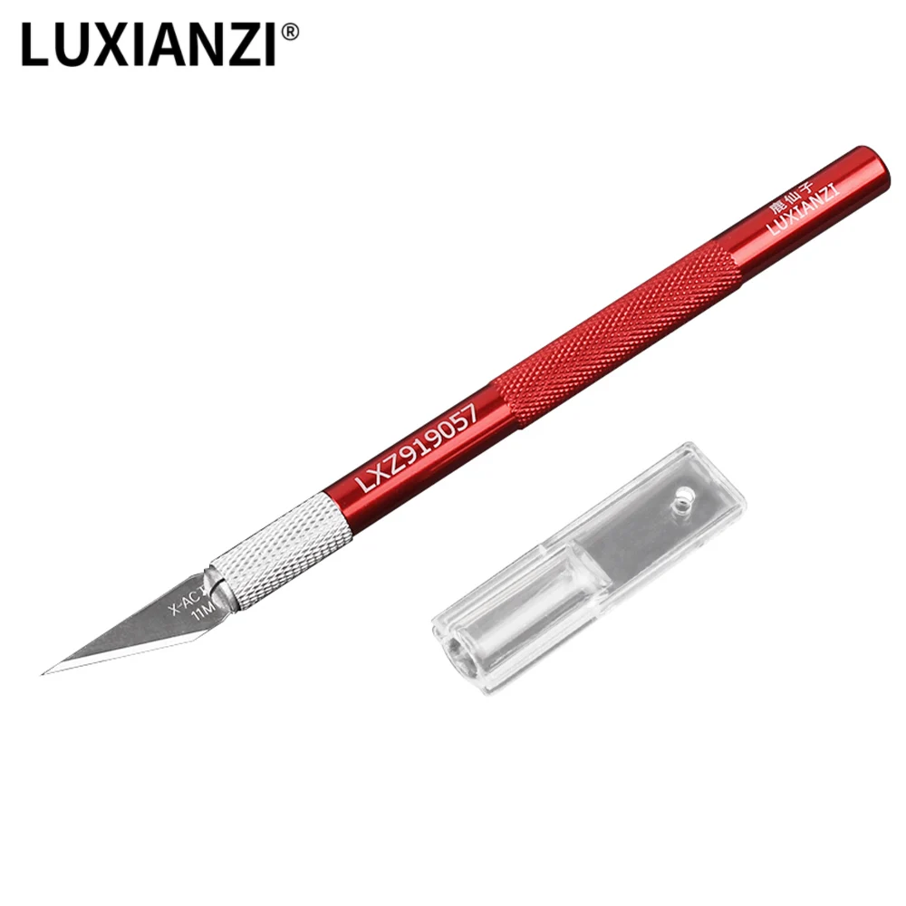 LUXIANZI Non-Slip Metal Scalpel Knife Tools Kit Blades For Cutter Engraving Phone Laptop PCB DIY Repair Hand Craft Knives | Инструменты