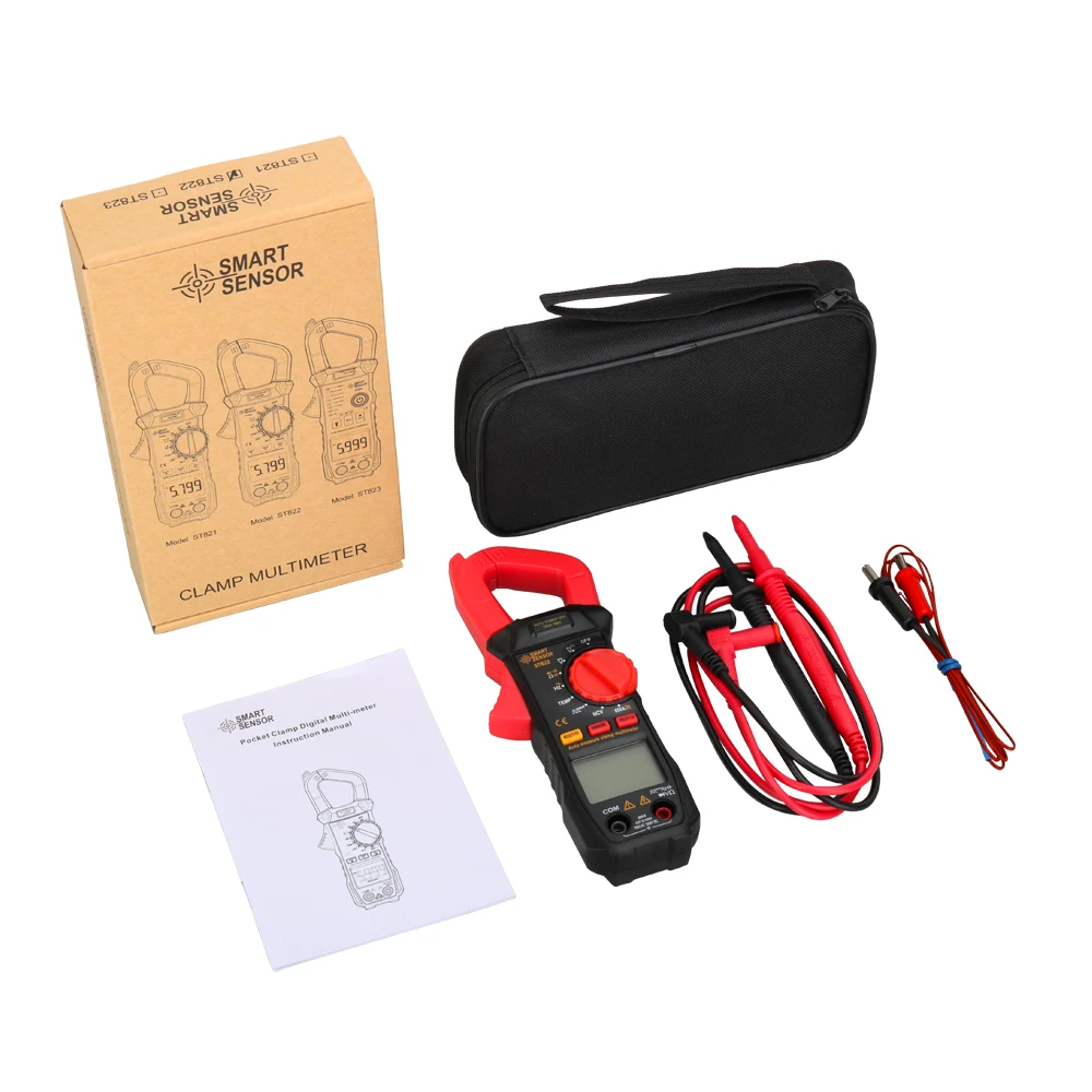 Цифровые токоизмерительные True RMS AC DC Напряжение амперметр тока вольтметра термометр Омметр тестер Бесконтактный цифровой мультиметр