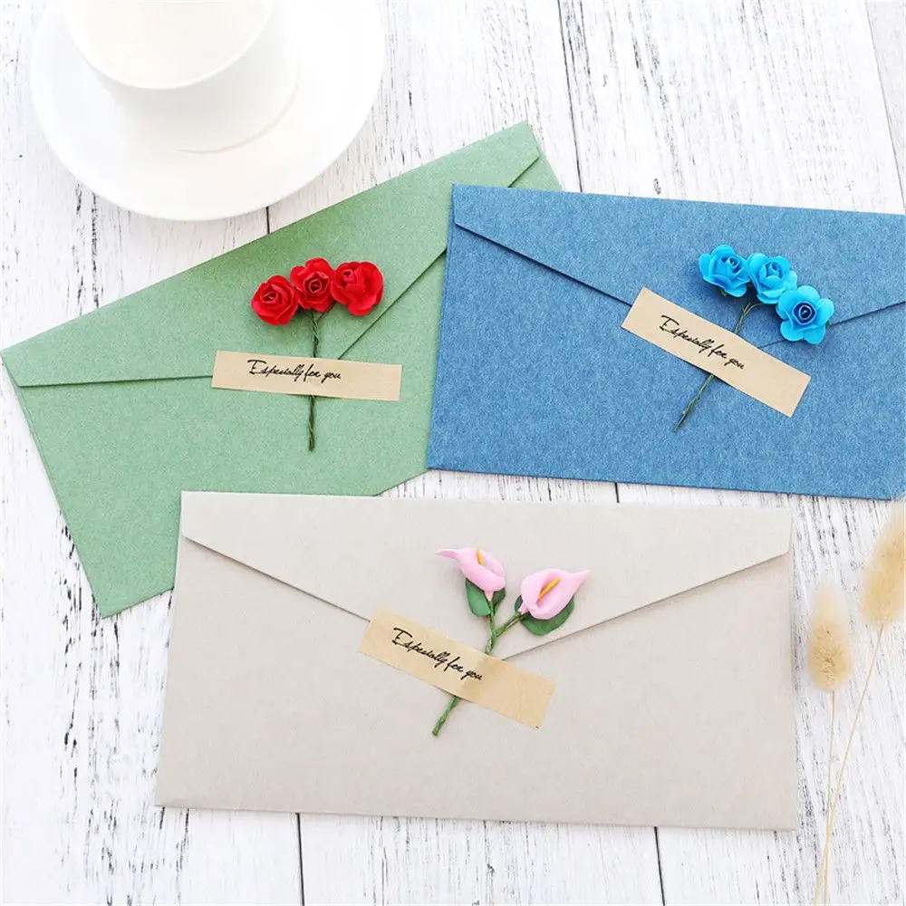 2 шт. винтажная сухая Цветочная обволакивающая бумажные открытки с буквенным