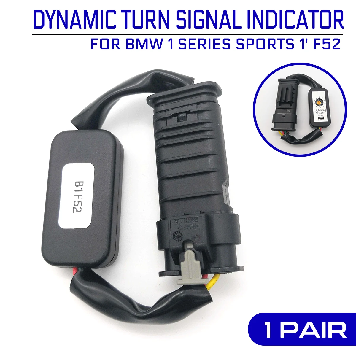 

Dynamic Turn Signal Indicator 2Pcs Black LED Taillight Add-on Module Cable Wire Harness For BMW 1 series Sports 1' F52