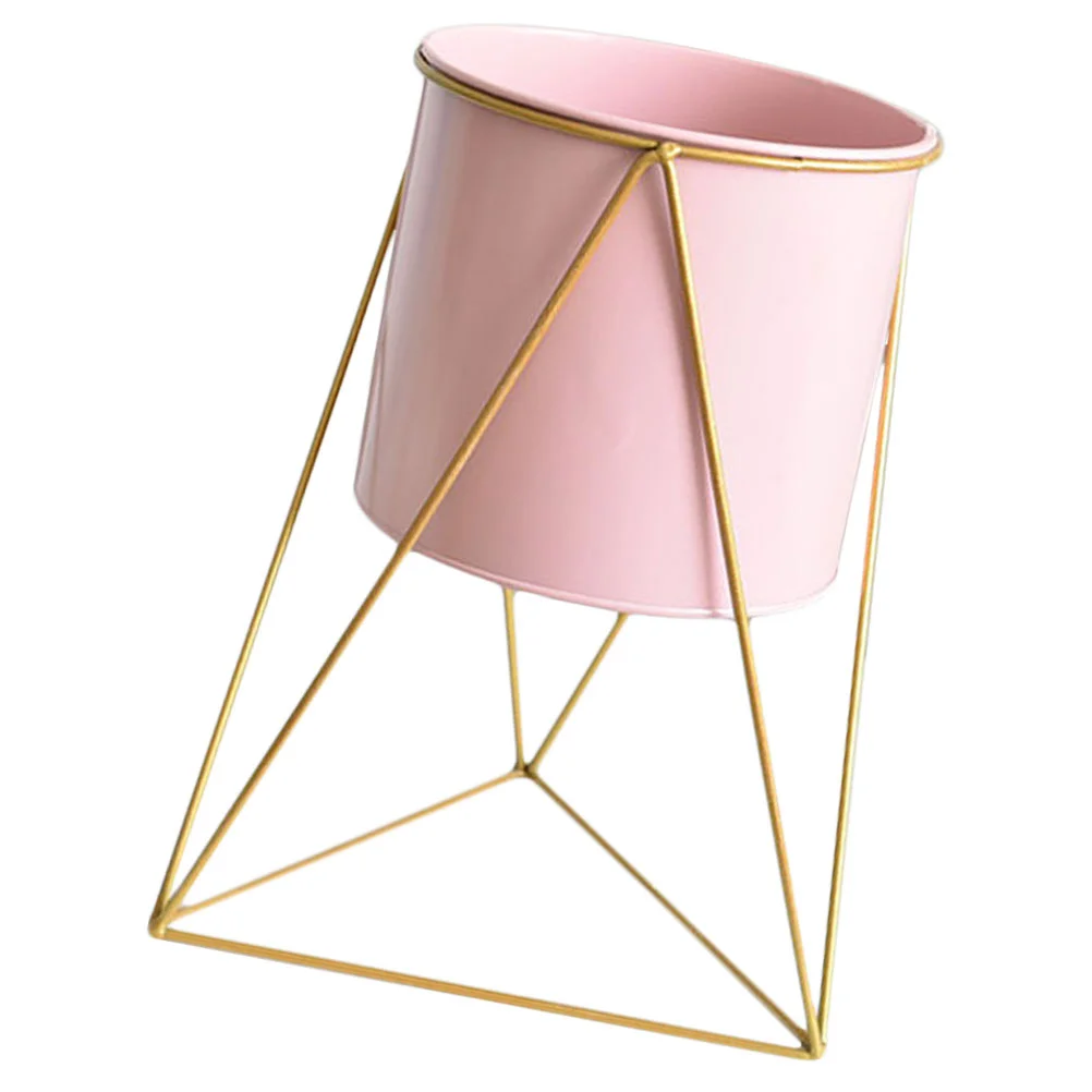 

1PC Simple Balcony Flower Pot Desktop Iron Art Flower Rack Retro Plant Pot)