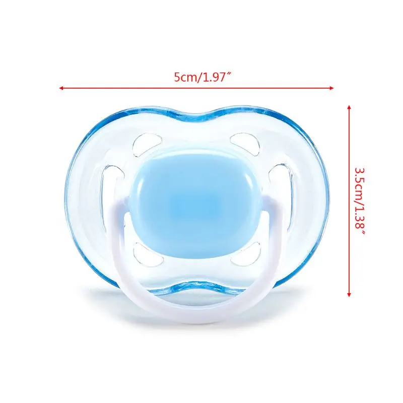 

Baby Silicone Pacifier Soothing Infants Bite Chew Supplies Newborn Comfort Appease Nipple Flat Teat Pacifiers