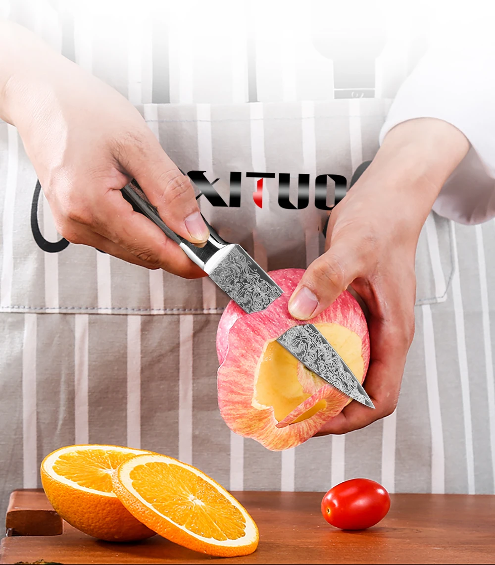 

XITUO Brand Cooking Tools 3 PCs Kitchen Knife Set Utility Cleaver Paring Chef Santoku Knife Stainless Steel Kitchen Knife Sets