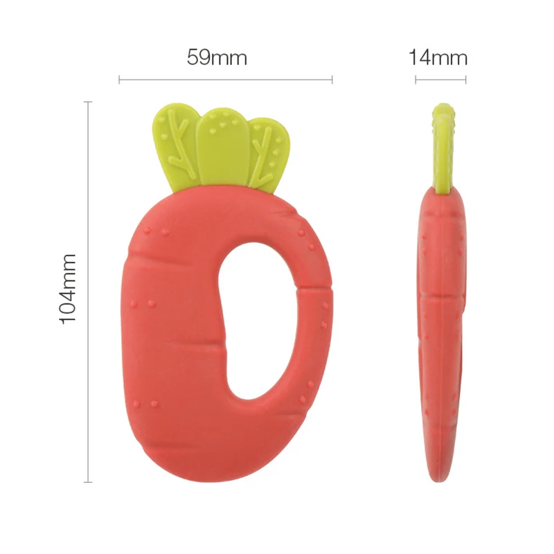 

Baby Silicone Teether Vegetable Style Safe Infant Baby Teething Toy Teethers Oral Care Baby Chewing Bite BPA Free