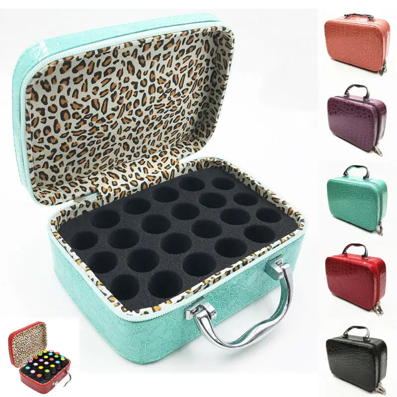 22 Bottles Essential Oil Case 5ML10ML 15ML Perfume Box Travel Portable Carrying Holder Nail Polish Storage Bag | Дом и сад