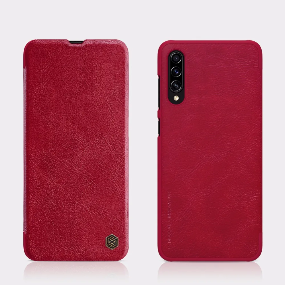 Кожаный чехол Nillkin QIN для samsung Galaxy A70S A50S A30S A20S A10S A20e A51 A90 5G с отделением для карт и бумажником с откидной крышкой