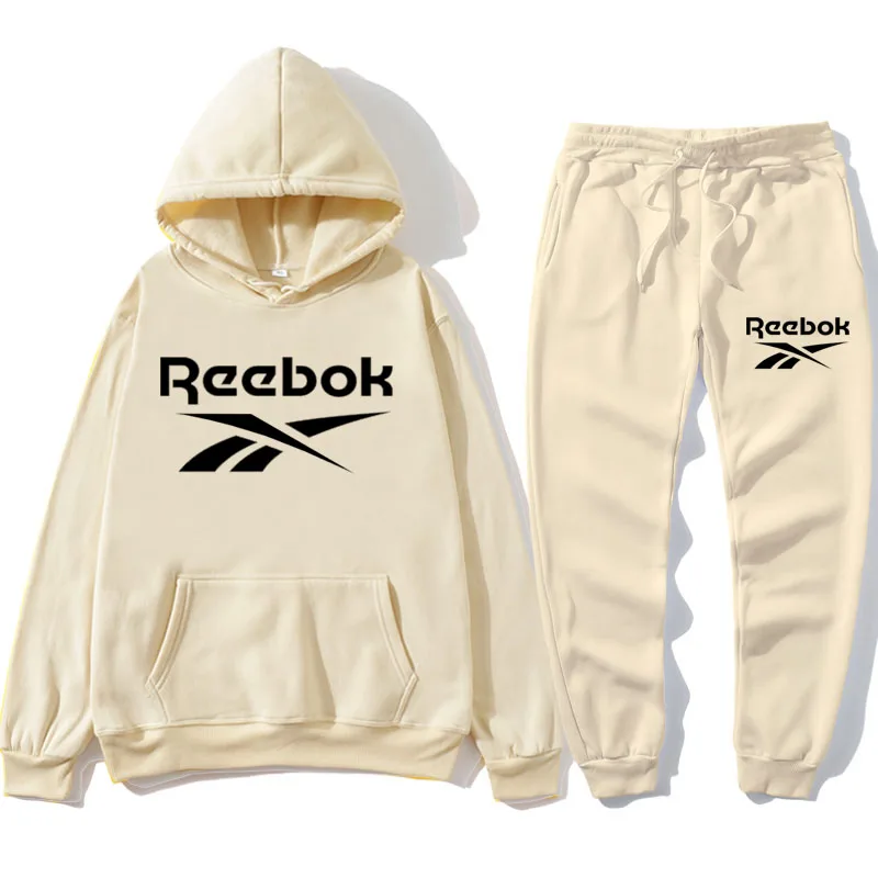 

2021 Two Pieces Set Tracksuit Men's hoodie Sets Sportswear Thick Hoodie+Pants Sport Suits Casual Sweatshirt And Sweatpants