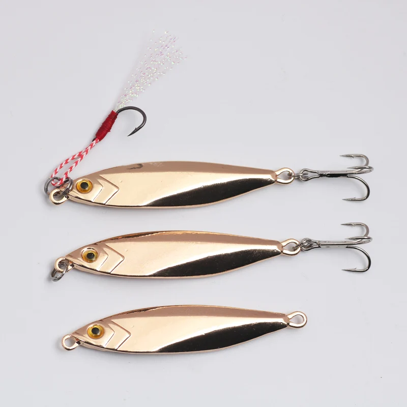 POETRYYI 1pcs Metal Sliver 12g/16g/22g Spoon Fishing Lure Hard Bait Sequins with Treble Hook Wobbler Spinner 50
