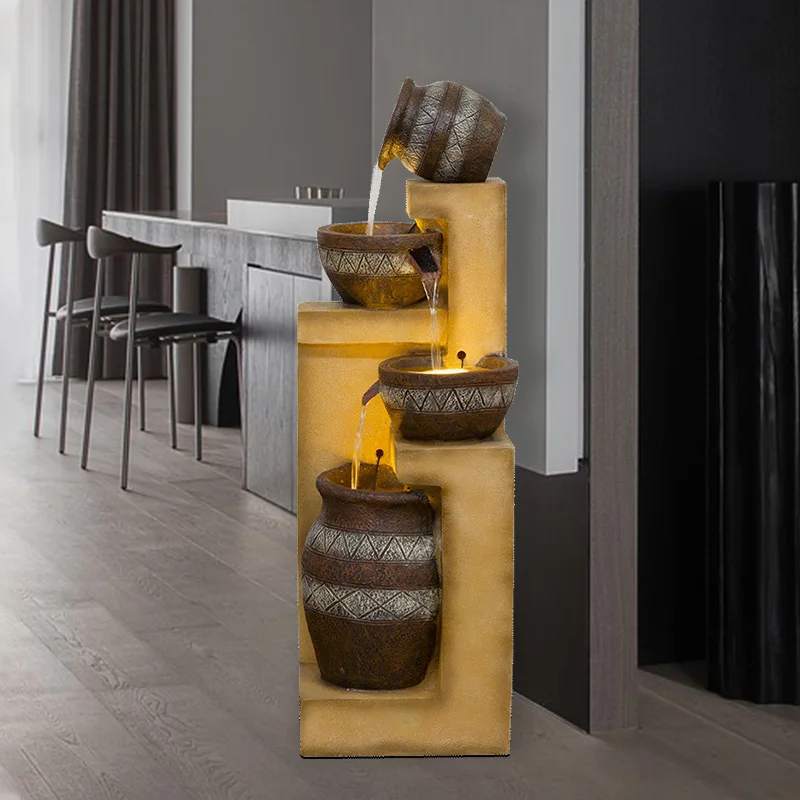 Большой Каскадный водяной фонтан садовый Терракотовая рыба пруд водопад подача