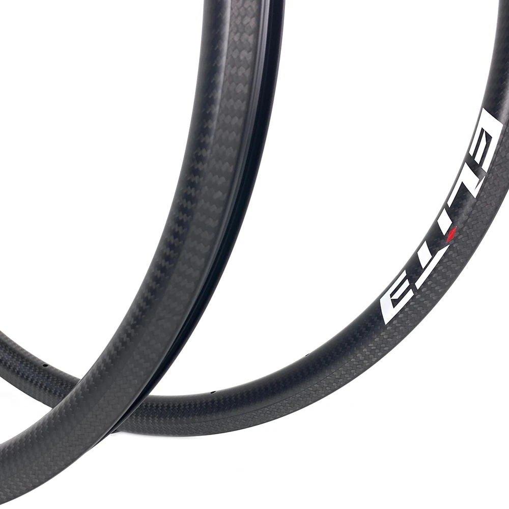 ELITEWHEELS 700c 30*27 мм обод из углеродного волокна углеродный дорожный велосипед 3K Twill