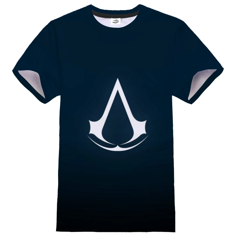 Модная футболка для игры с 3D принтом Assassin's Creed уличная Мужская Повседневная