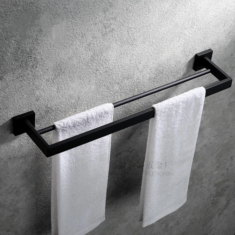 304 Полка для полотенец из нержавеющей стали черная Полочка простая стеклянная