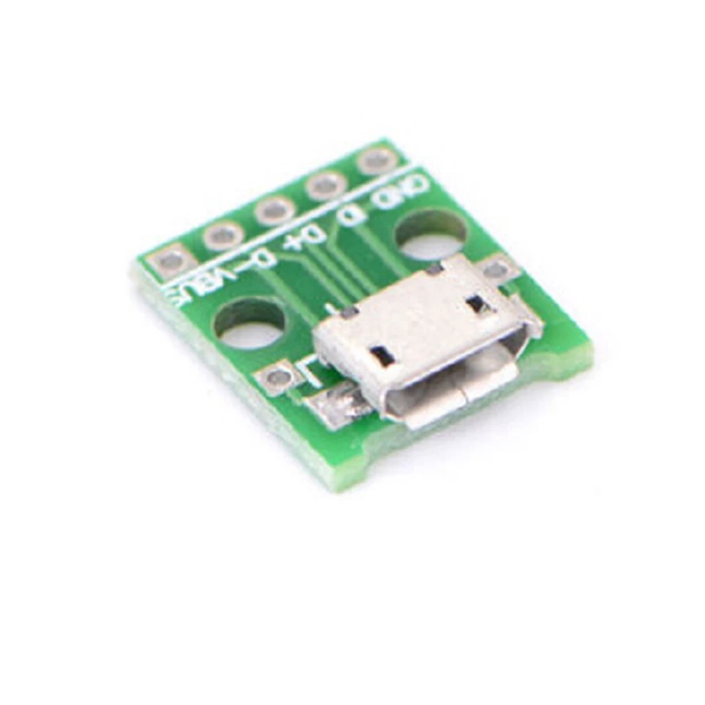 5 шт./лот Тип B PCB Преобразователь мини USB DIP адаптер 5-контактный гнездовой разъем