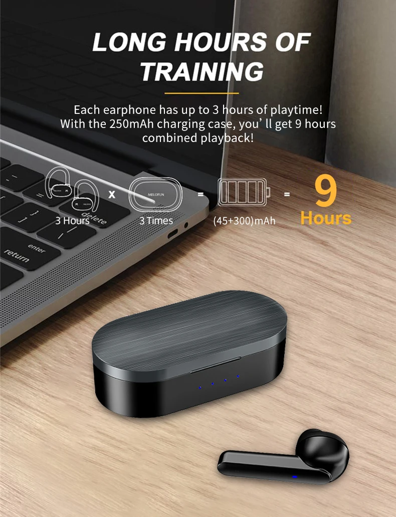 Bluetooth наушники сенсорный Управление шумоподавления вкладыши TWS true беспроводные