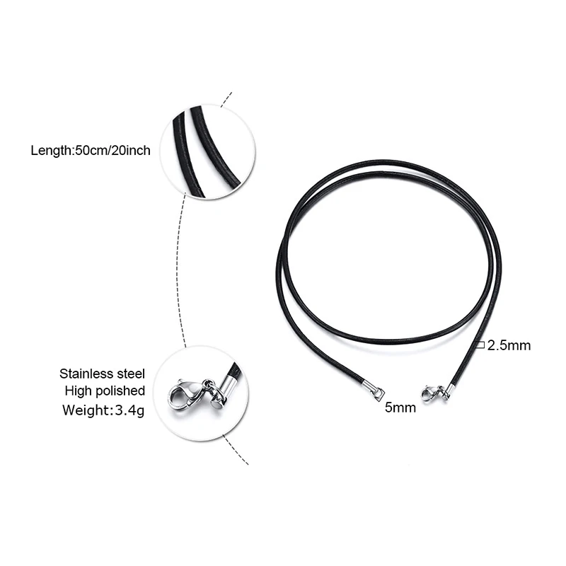 Базовая 20 &quot/24&quot/30 &quotверевка из натуральной кожи ожерелья-цепочки для мужчин и