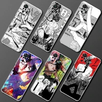 clear silicone case for xiaomi redmi note 9 10 8 pro 9s 10s 9a 9c 7 8t 8a k40 7a soft shockproof phone cover chainsaw man fundas
