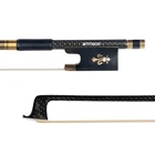 Ammoon лук для скрипки Cabon Fiber 44, лук для скрипки высокого качества, лук для волос Ebnoy, легкий вес, подходящая Оркестровая искусственная