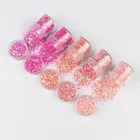 Набор голографических пигментов для ногтей Русалочки, 10 мл, разные гексагональные розовые цвета, пилинг, пилинг, украшение для маникюра