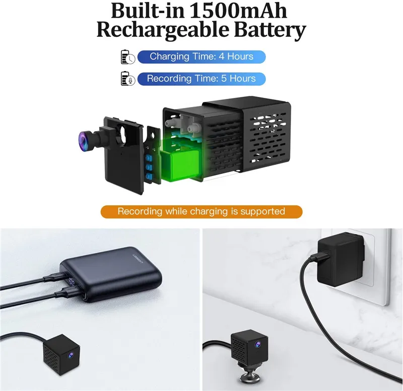 Vstarcam CB73 мини IP Камера Батарея встроенный 150 градусов Широкий формат Ночное