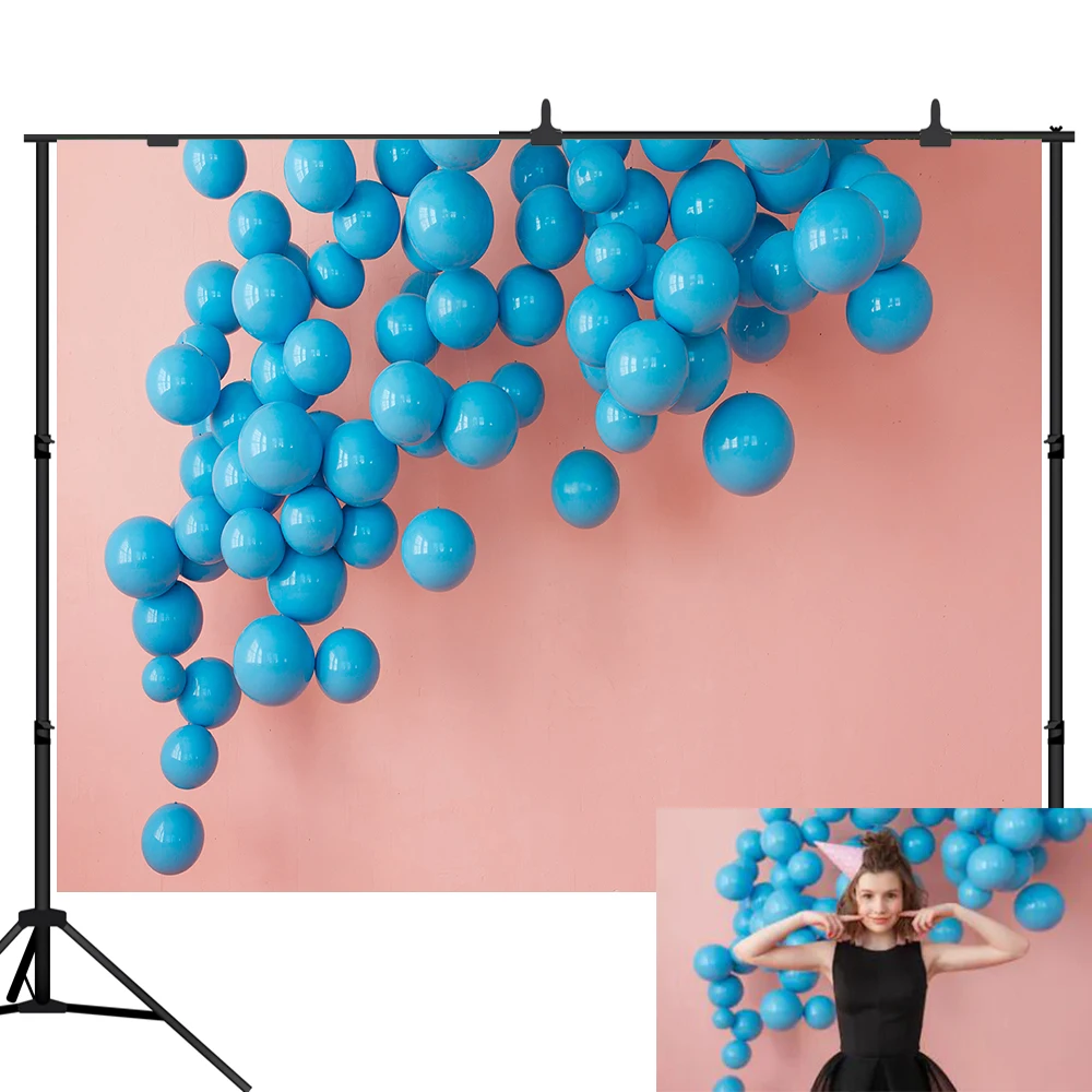 Lyavshi синий фон для фотосессий-воздушный шар День рождения украшения фотосъемки с