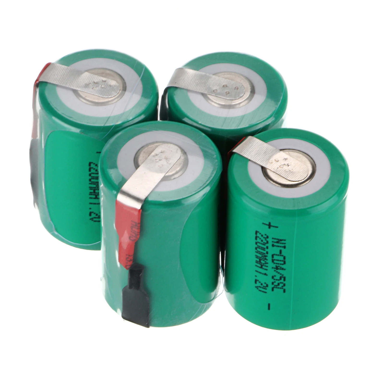 4 шт 4/5 SubC SC 1 2 V 2200mAh NiCd перезаряжаемый аккумулятор плоский & Tap зеленый