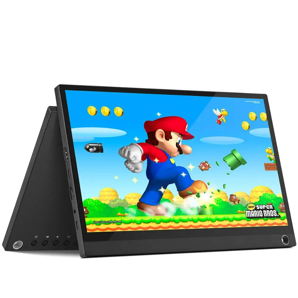 구매 휴대용 모니터 12.5 인치 HDMI 터치 스크린 LCD USB C형, 1920x1080 IPS PC PS4 노트북 전화 Xbox 스위치