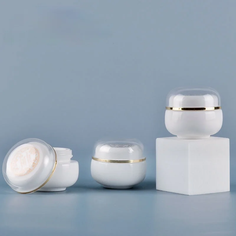 Пустая керамическая банка для макияжа 30 г крема белые фарфоровые бутылочки